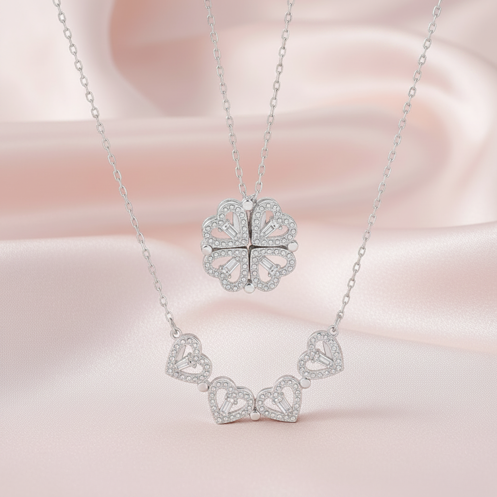 Heart-Flower Necklace
