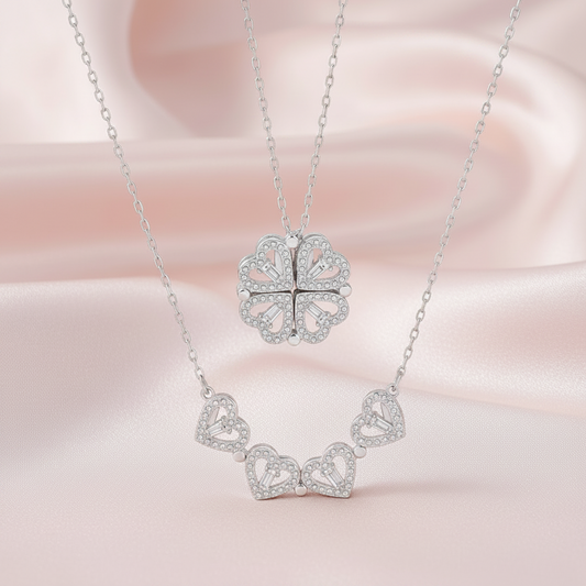 Heart-Flower Necklace
