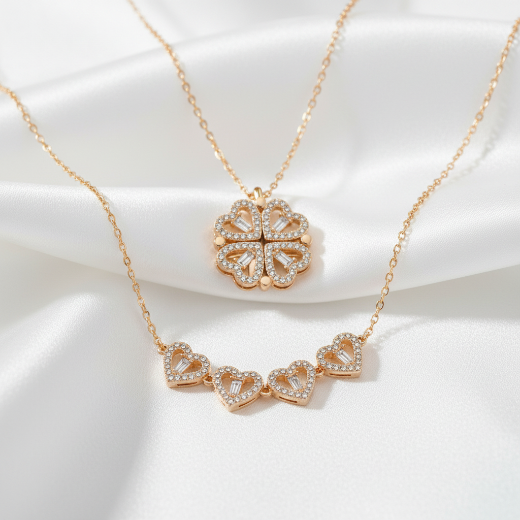 Heart-Flower Necklace