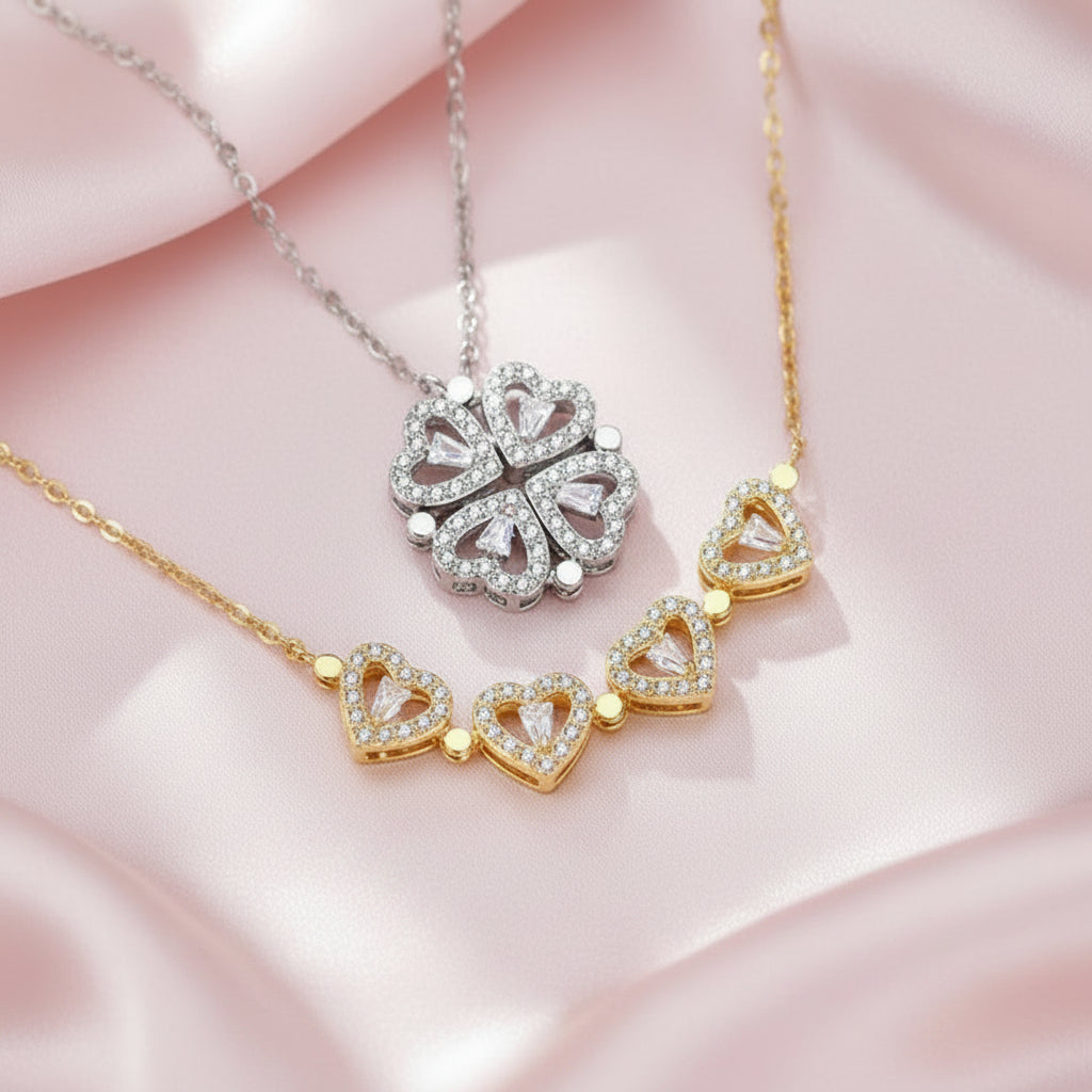 Heart-Flower Necklace