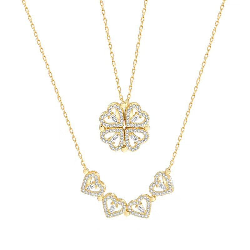 Heart-Flower Necklace